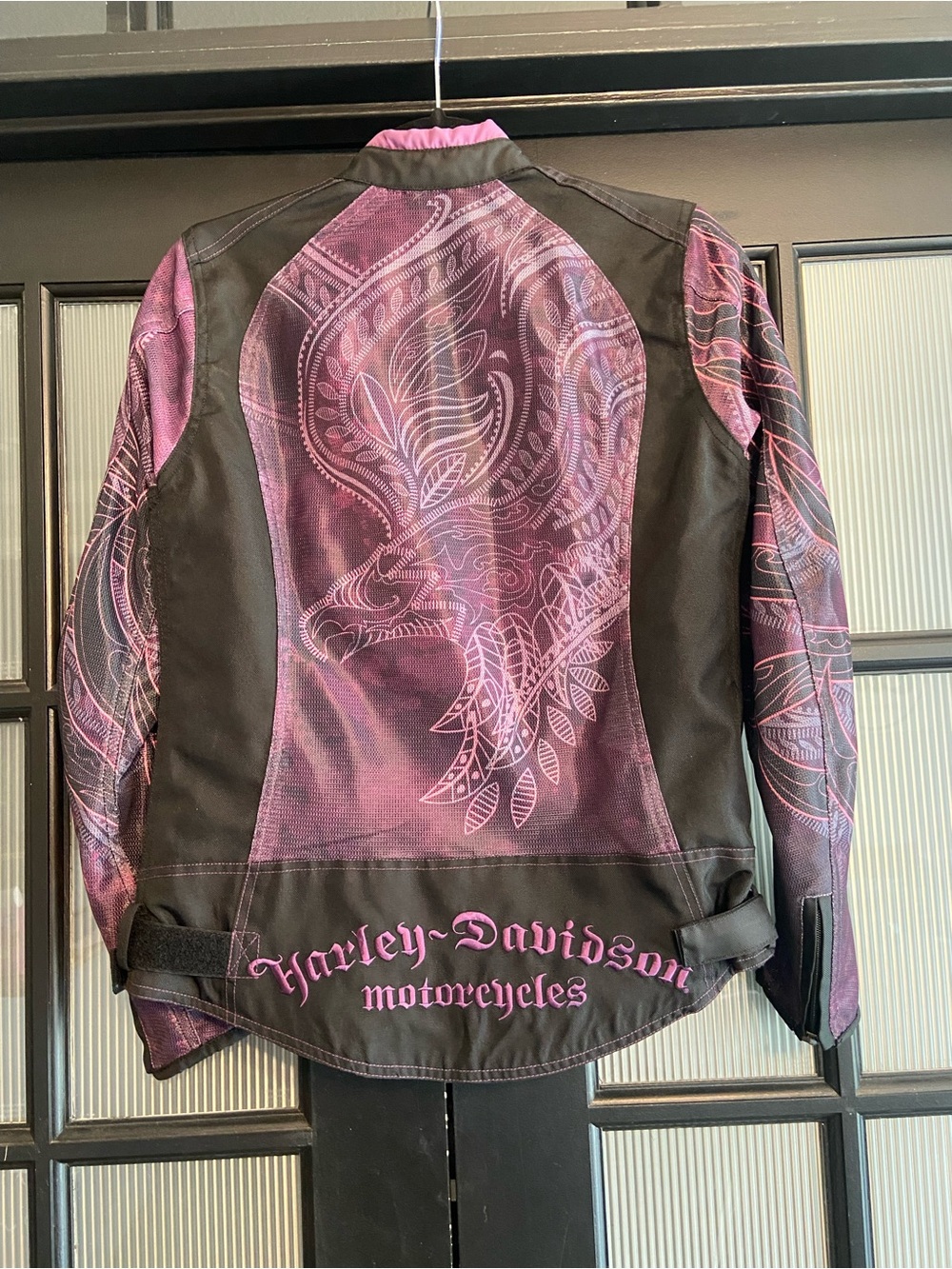 Harley Davidson Jacket Womens Small Purple Floral Riding Gear Motorcycle Biker - Picture 7 of 13